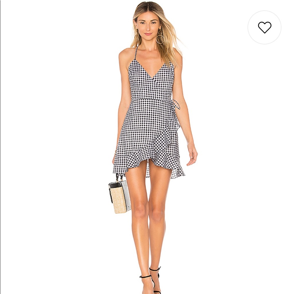 Lovers + Friends black and white gingham dress